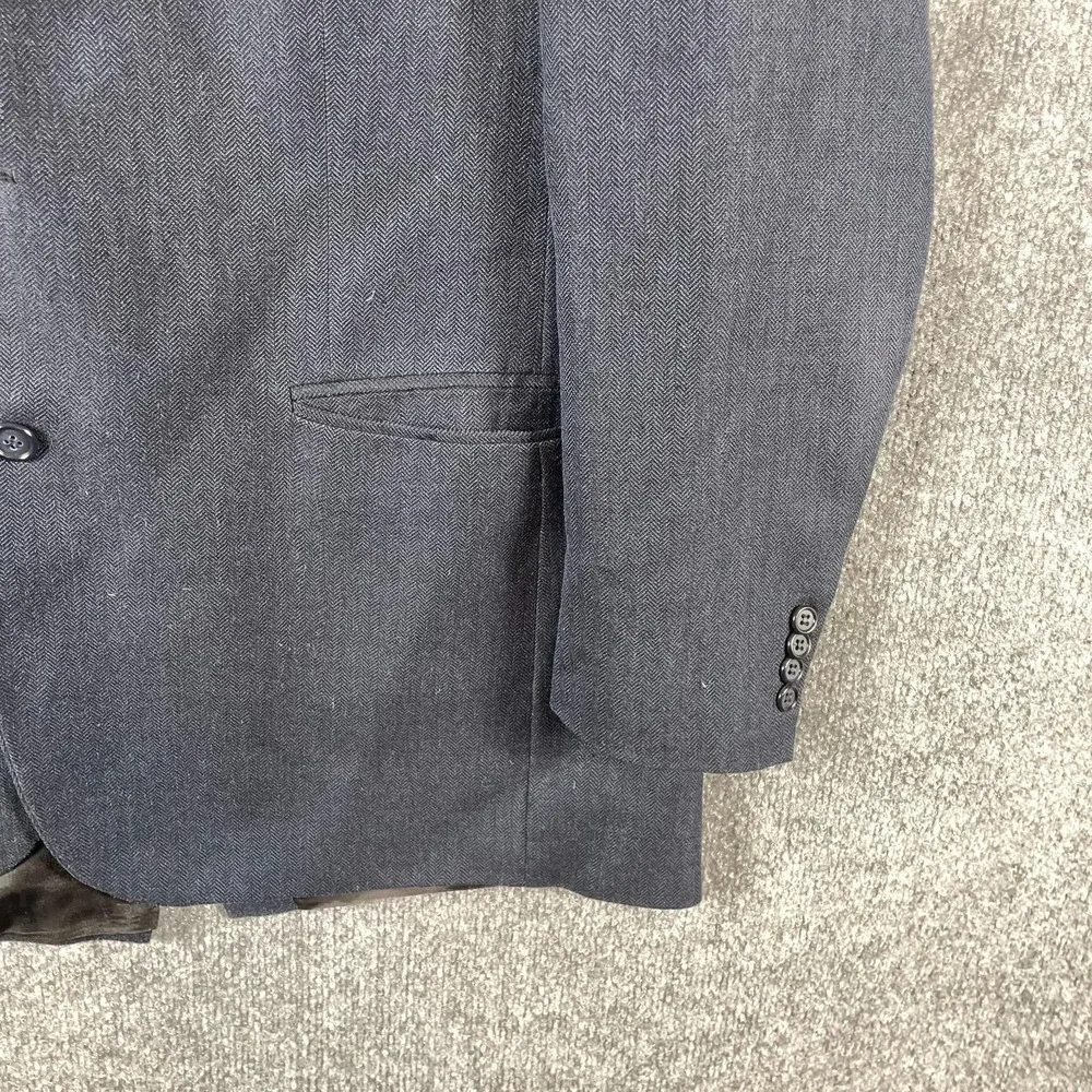 Brooks Brothers Blazer Mens‎ 44 R Blue Sports Coat Silk Wool Linen Blend Career